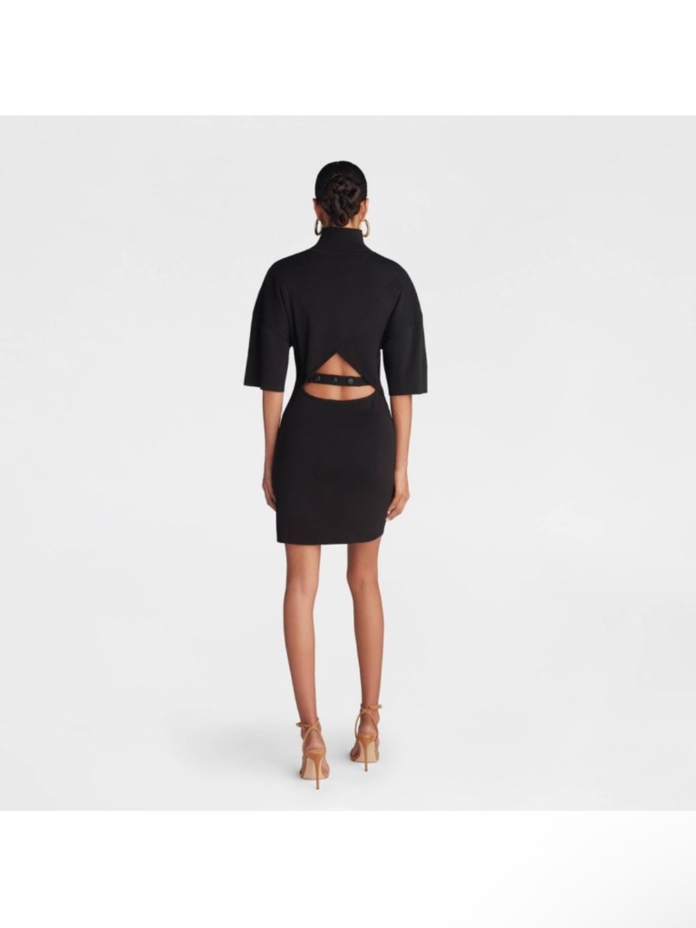 NWT KBB By Kahlana “The Laceback mini dress”Black Cutout Back dress Size M